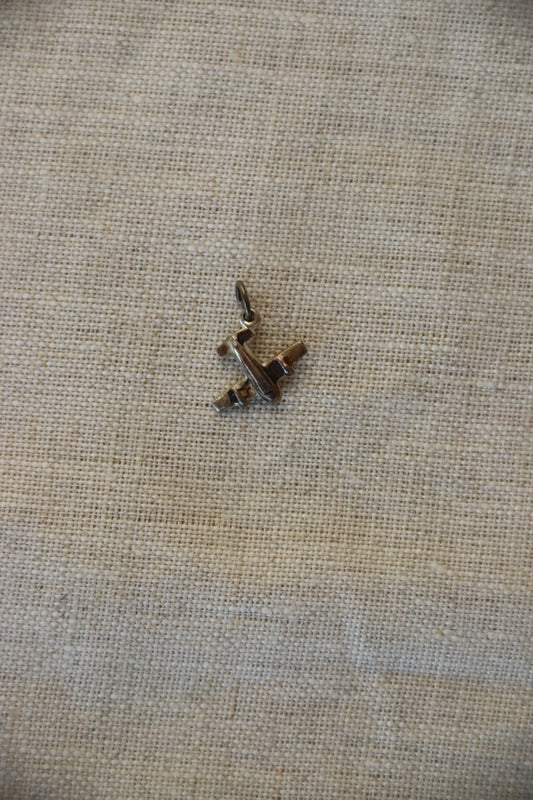 Sterling Silver Mini Airplane Pendant
