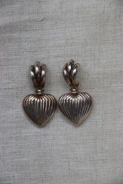 Sterling Silver Heart Post Earrings