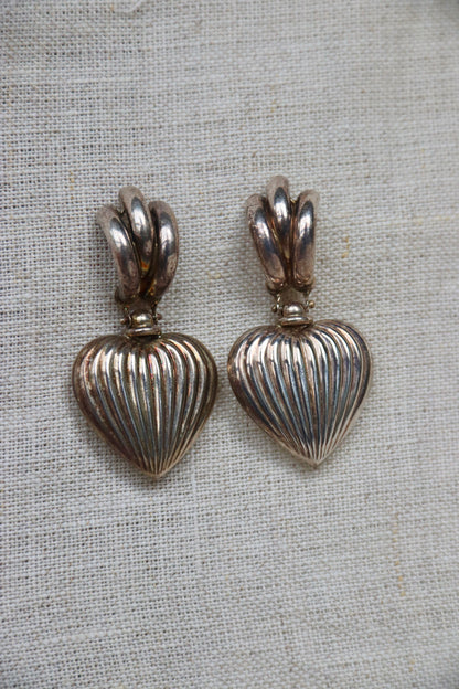 Sterling Silver Heart Post Earrings