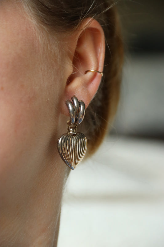 Sterling Silver Heart Post Earrings