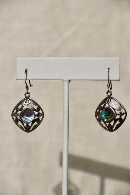 Sterling Silver Abalone Earrings
