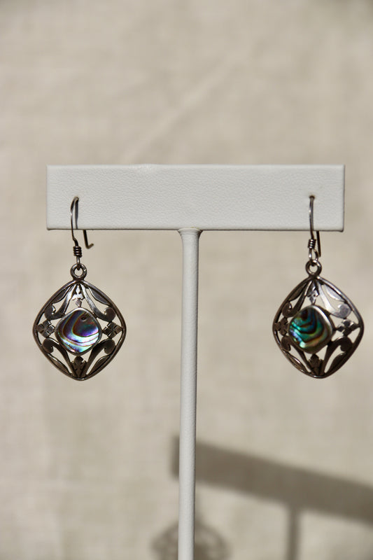 Sterling Silver Abalone Earrings