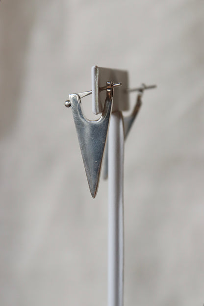 Sterling Silver Triangle Earrings
