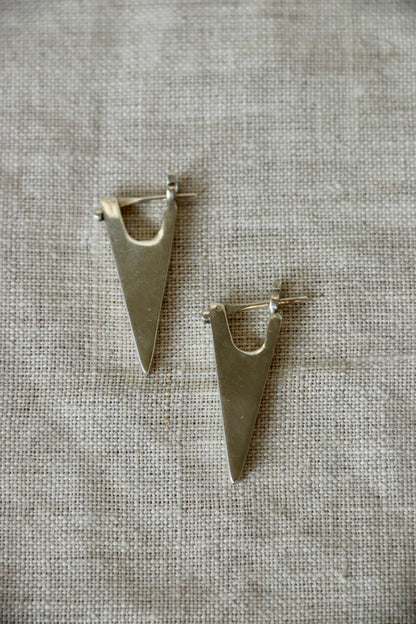 Sterling Silver Triangle Earrings