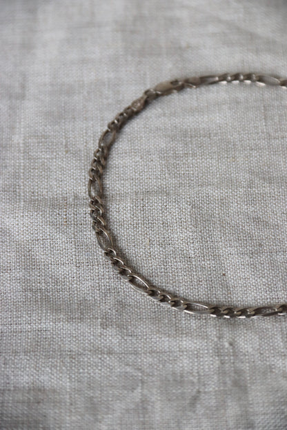 Sterling Silver Figaro Link Anklet