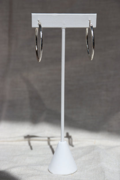 Sterling Silver Flat Hoops