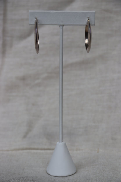 Sterling Silver Angled Hoops
