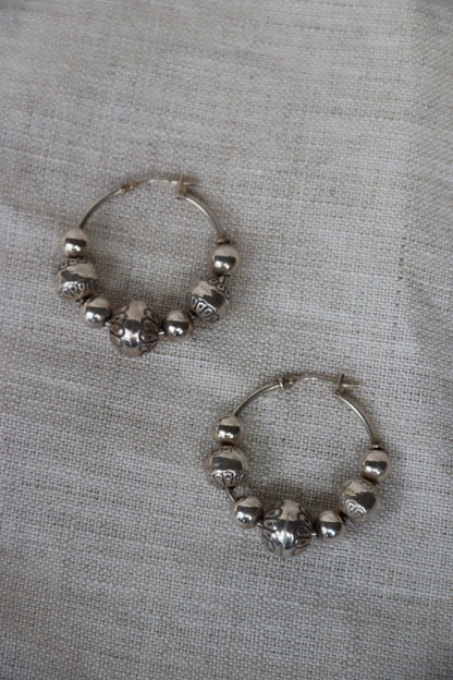 Sterling Silver Multi Bead Earrings