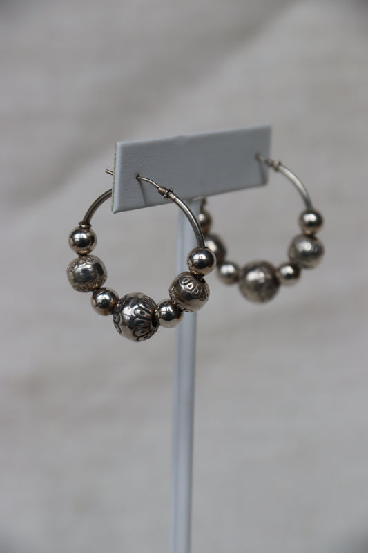 Sterling Silver Multi Bead Earrings