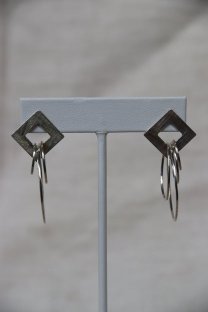 Sterling Silver Geometric Earrings