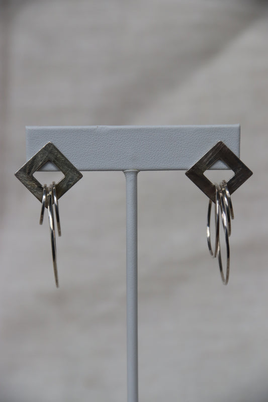 Sterling Silver Geometric Earrings