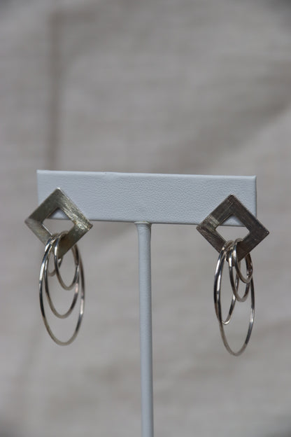 Sterling Silver Geometric Earrings
