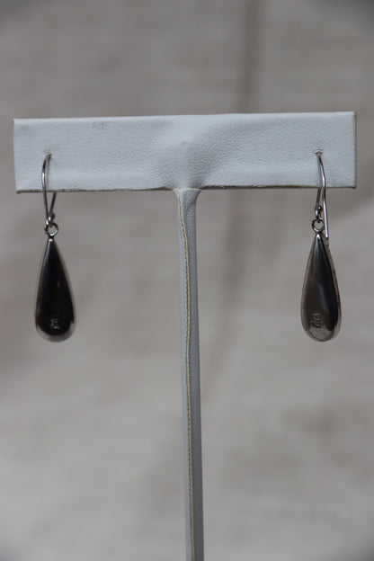 Sterling Silver Red Stone Earrings