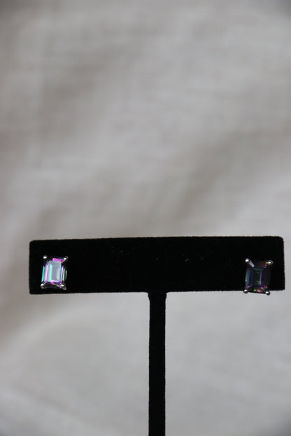 Sterling Silver Mystic Topaz Post Earrings