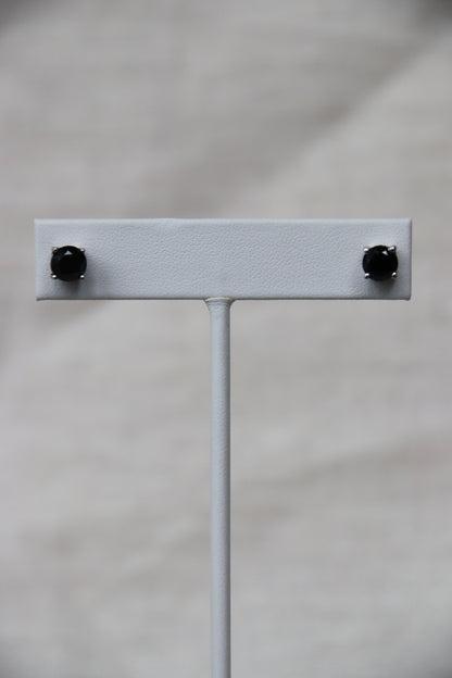 Sterling Silver Onyx Post Earrings