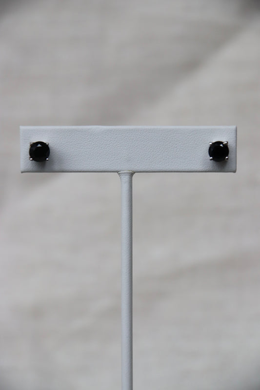 Sterling Silver Onyx Post Earrings