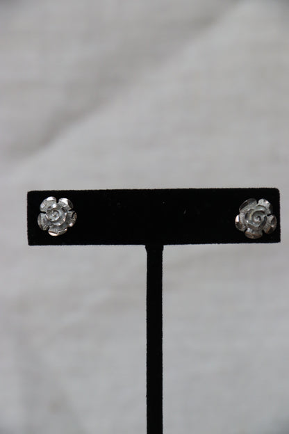 Sterling Silver Flower Post Earrings