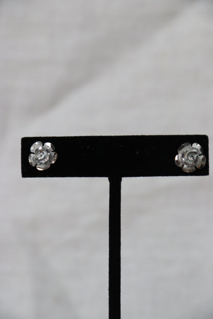Sterling Silver Flower Post Earrings