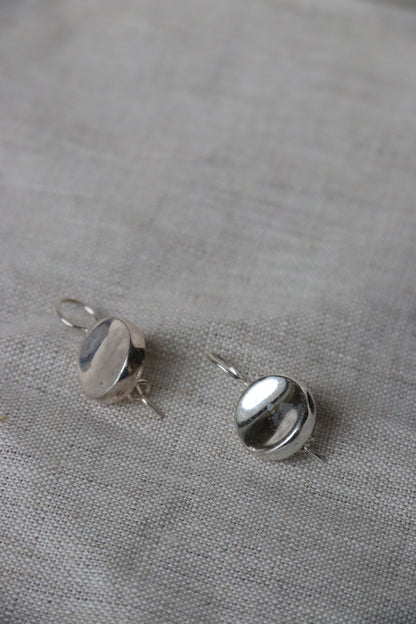 Silver Disc Earrings