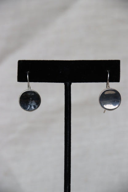 Silver Disc Earrings