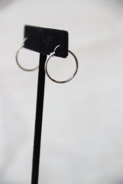 Sterling Silver Small Round Hoops