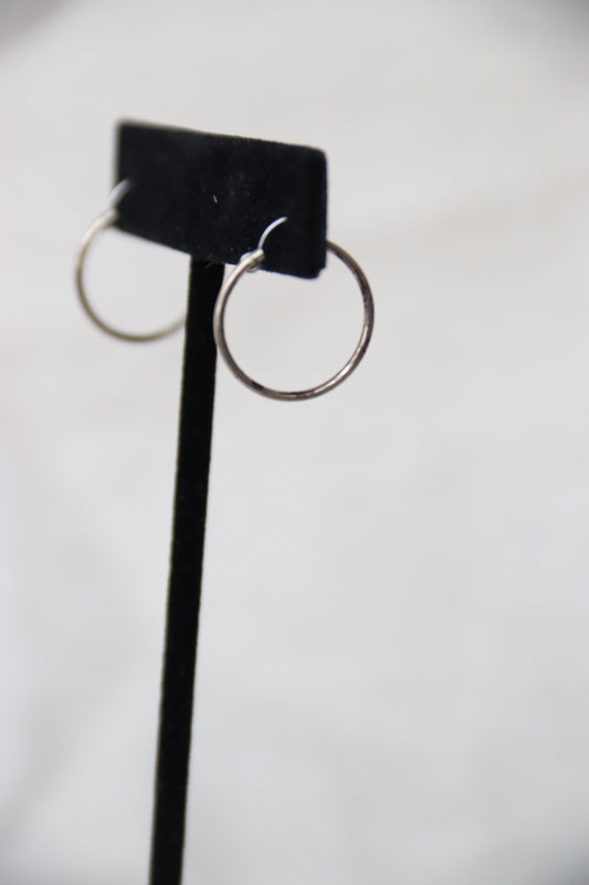 Sterling Silver Small Round Hoops