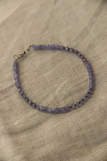Sterling Silver Purple Gemstone Bracelet