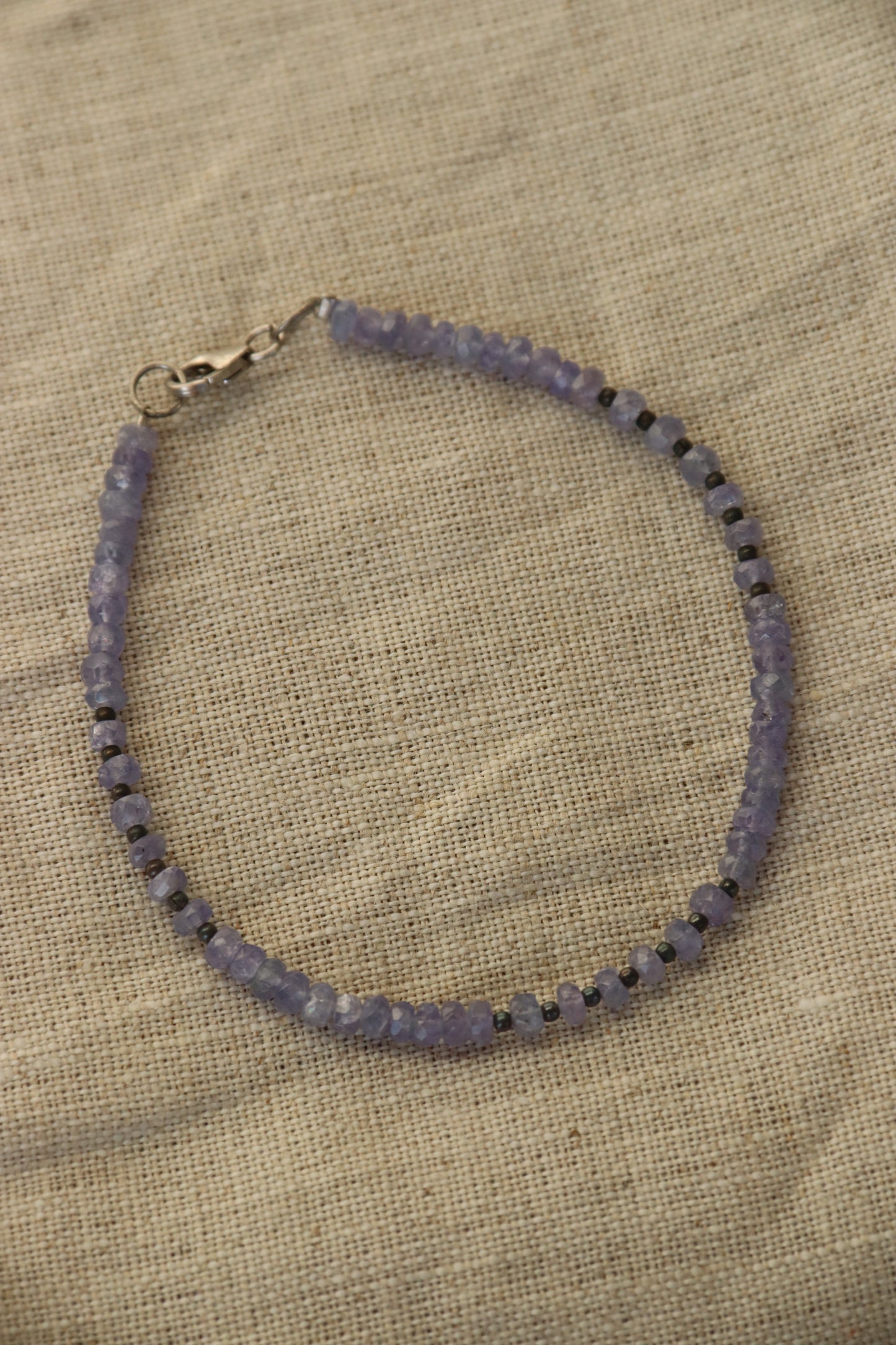 Sterling Silver Purple Gemstone Bracelet