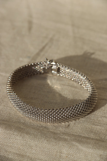 Sterling Silver Italian Popcorn Link Bracelet