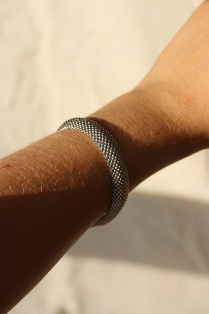 Sterling Silver Italian Popcorn Link Bracelet