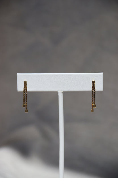 14K Chain Stud Earrings