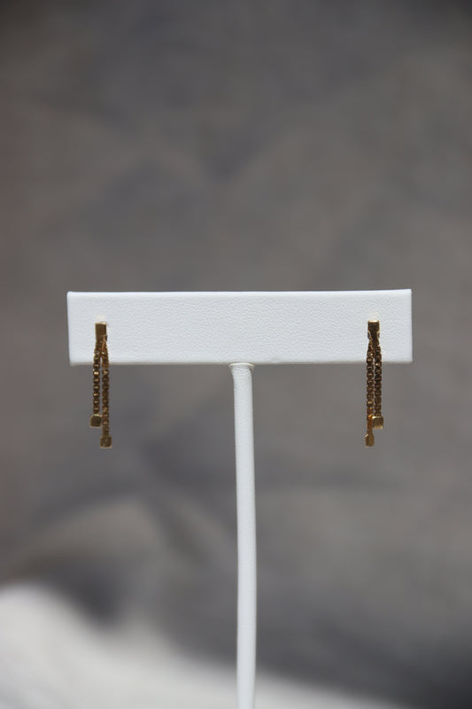 14K Chain Stud Earrings