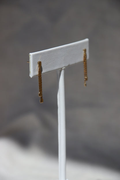14K Chain Stud Earrings