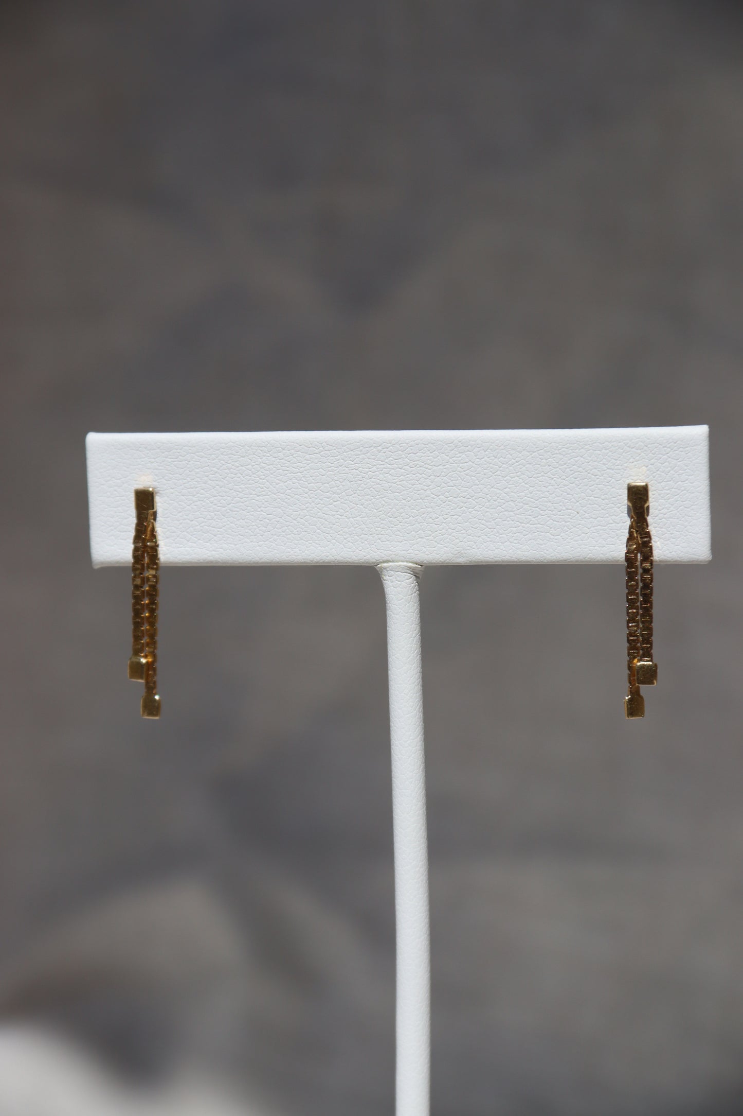 14K Chain Stud Earrings