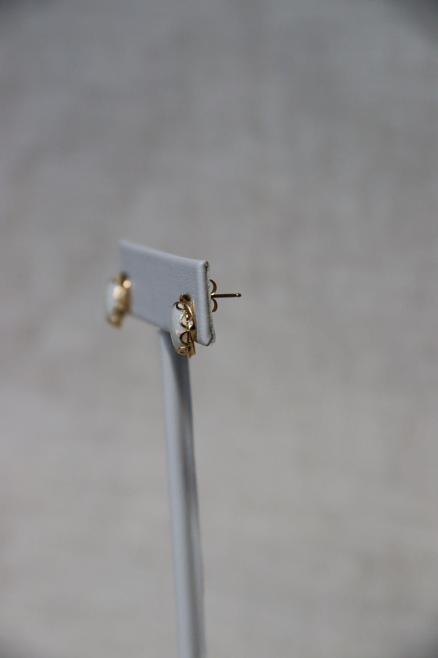 14K Gold Opal Wreath Stud Earrings