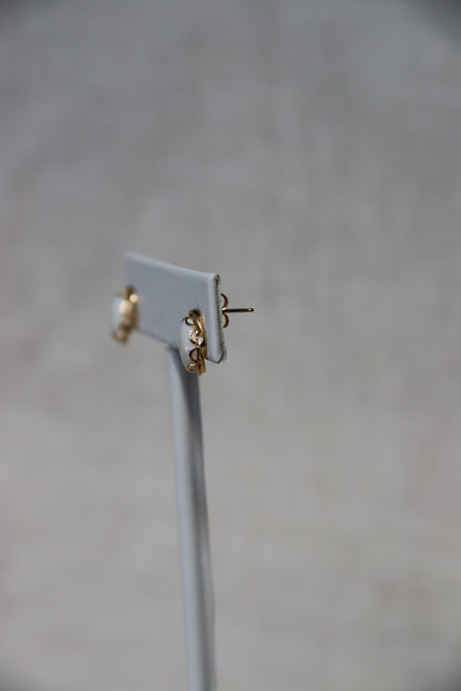 14K Gold Opal Wreath Stud Earrings