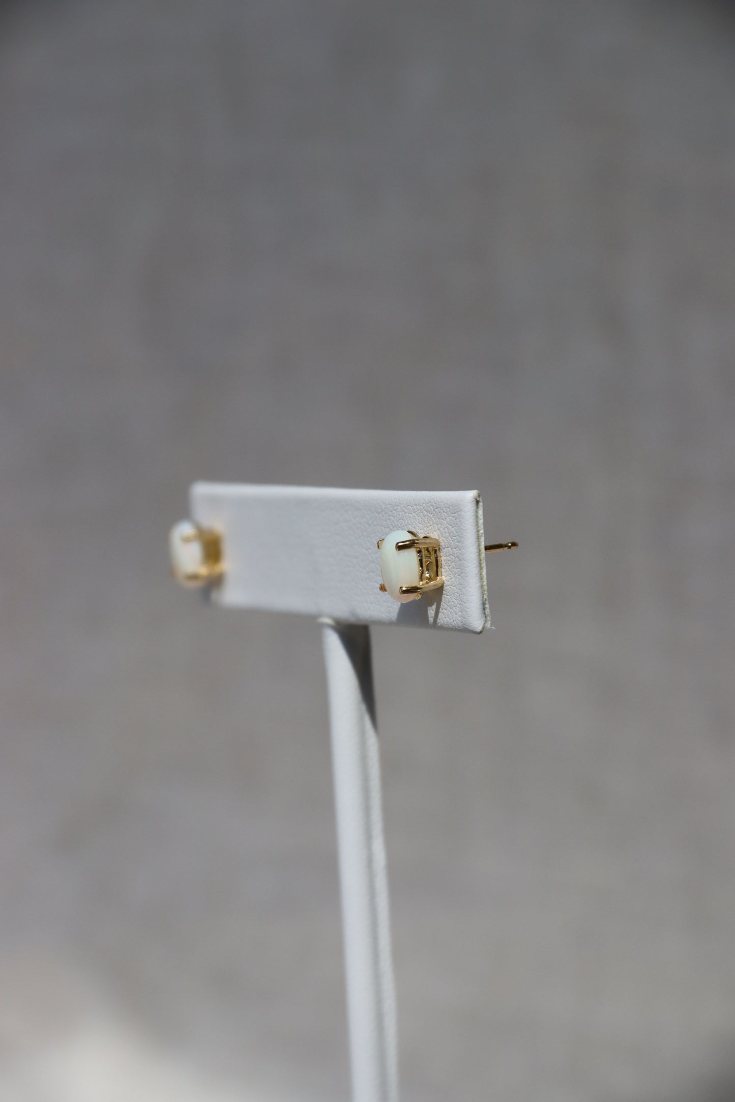 14K Gold Opal Stud Earrings