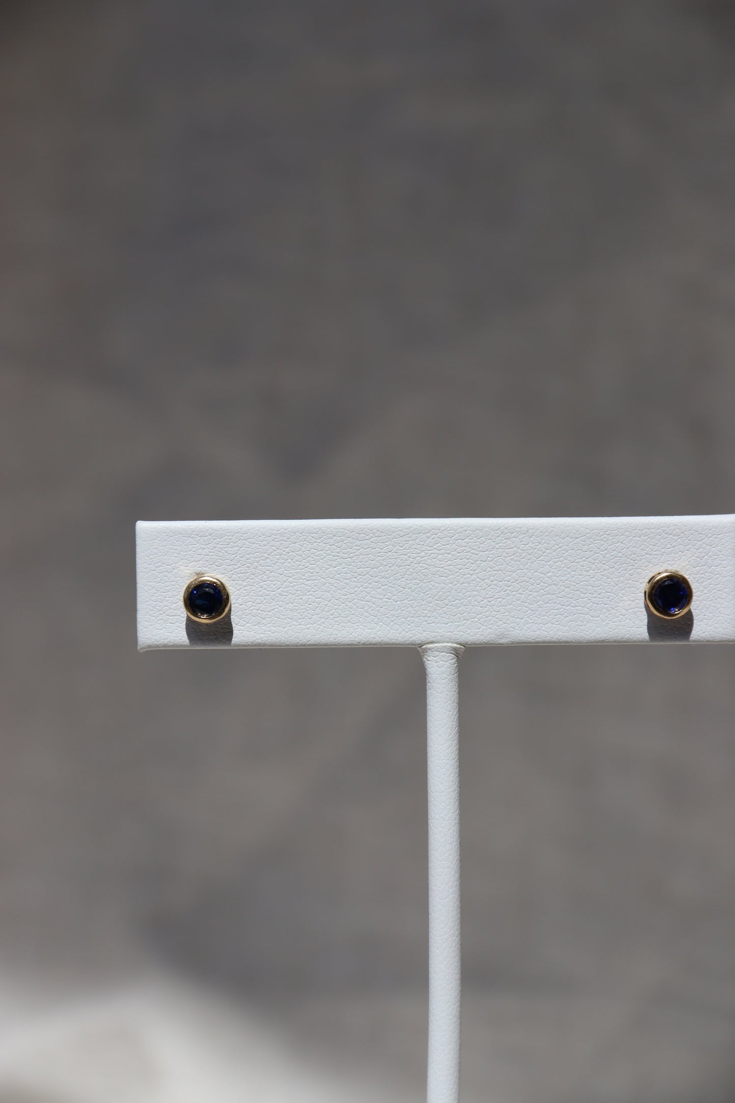 10K Gold Sapphire Stud Earrings