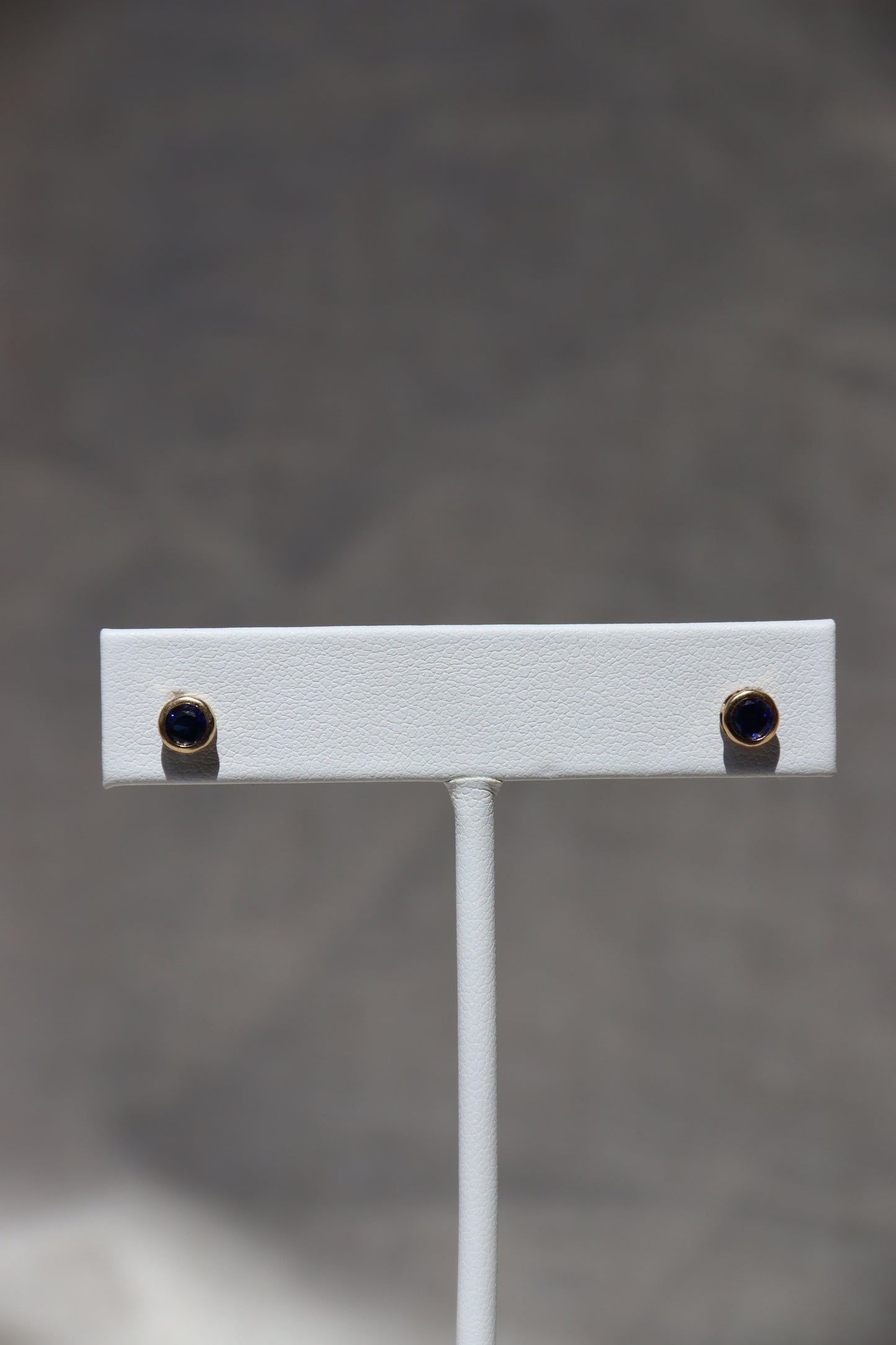 10K Gold Sapphire Stud Earrings