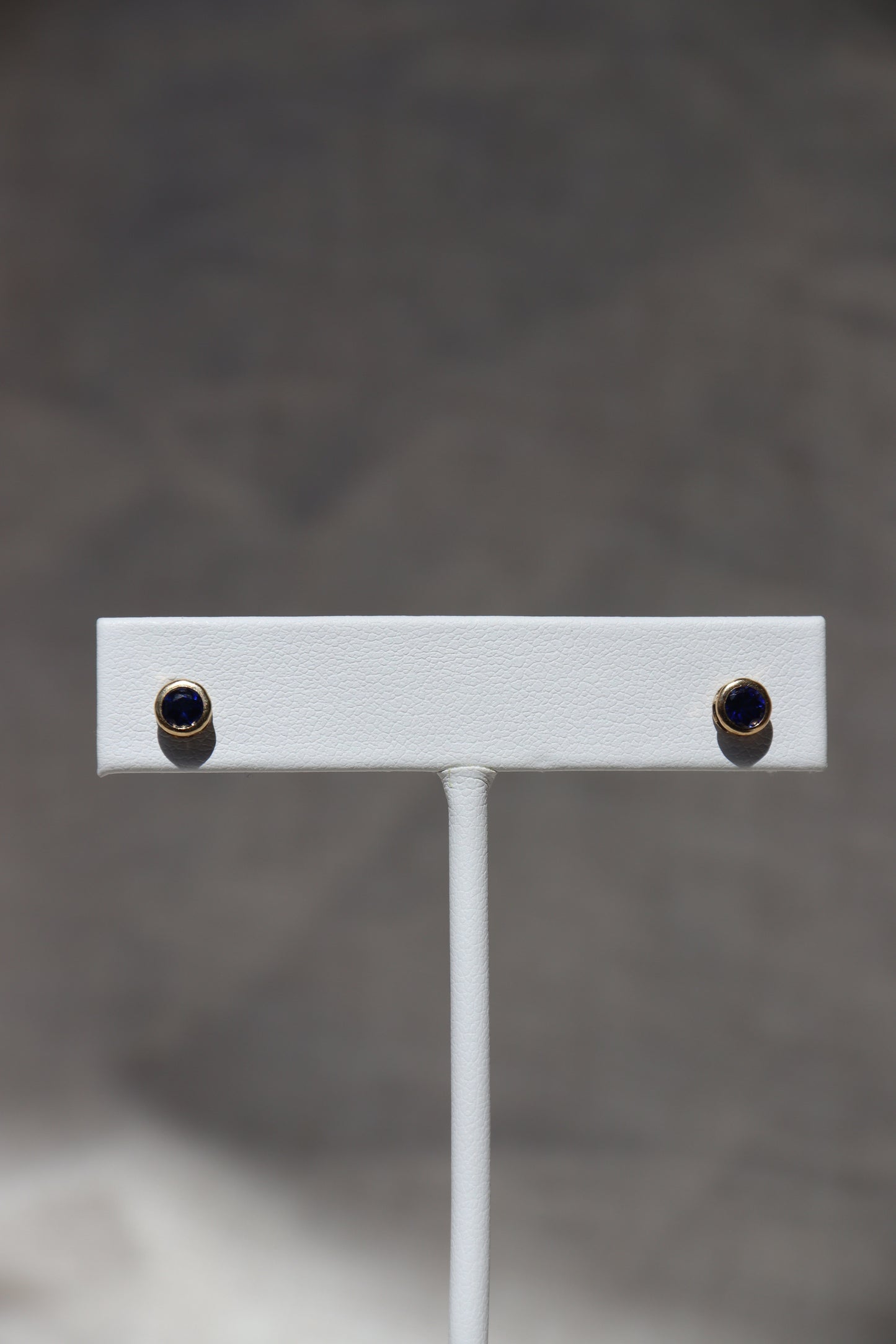 10K Gold Sapphire Stud Earrings
