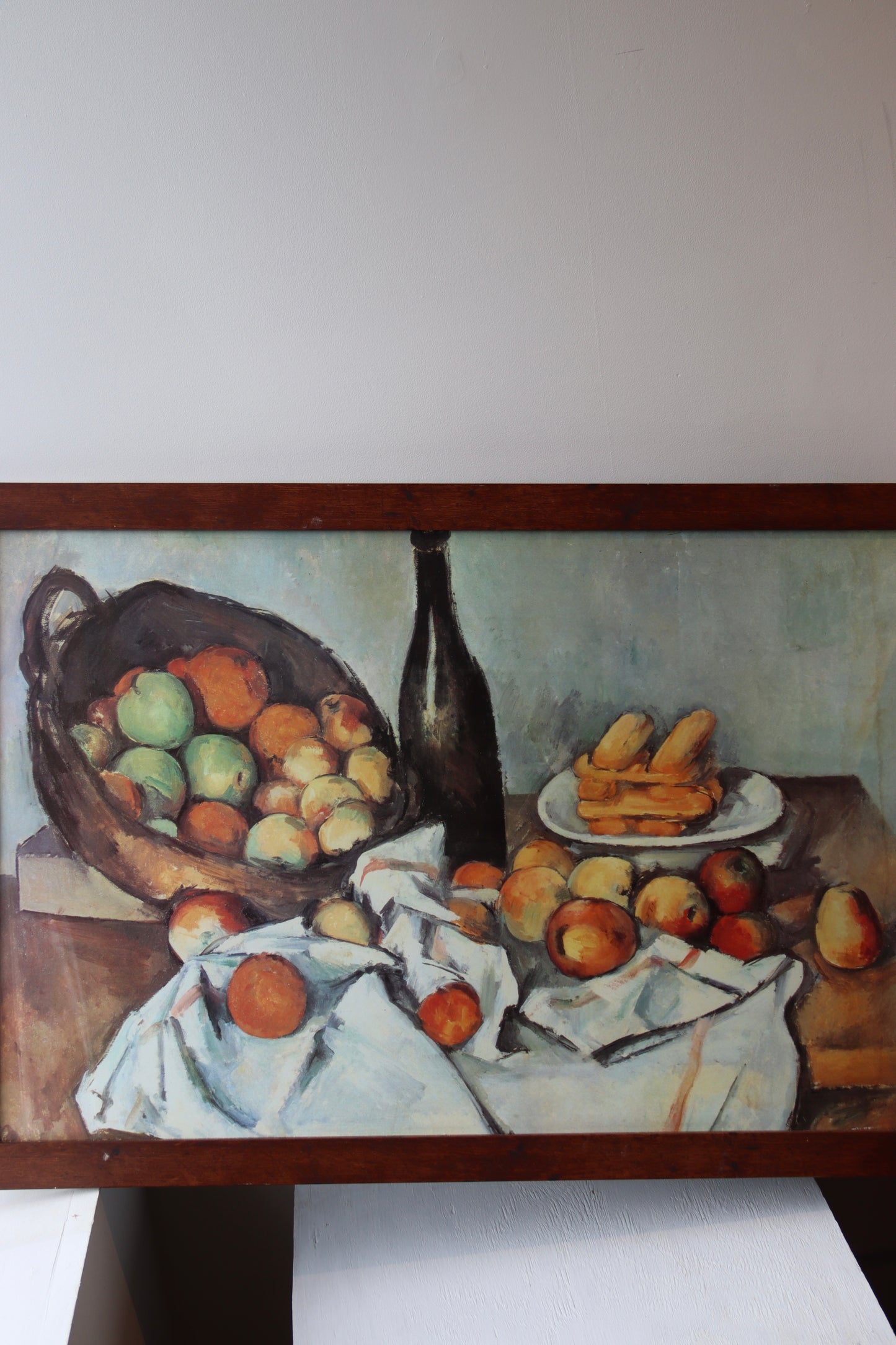 Large Framed Print of “Basket of Apples” by Cézanne