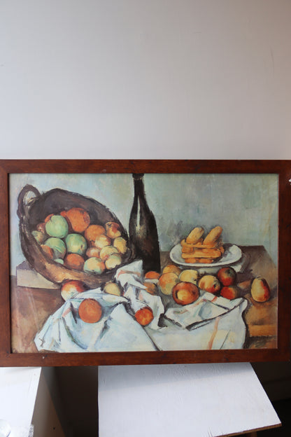 Large Framed Print of “Basket of Apples” by Cézanne