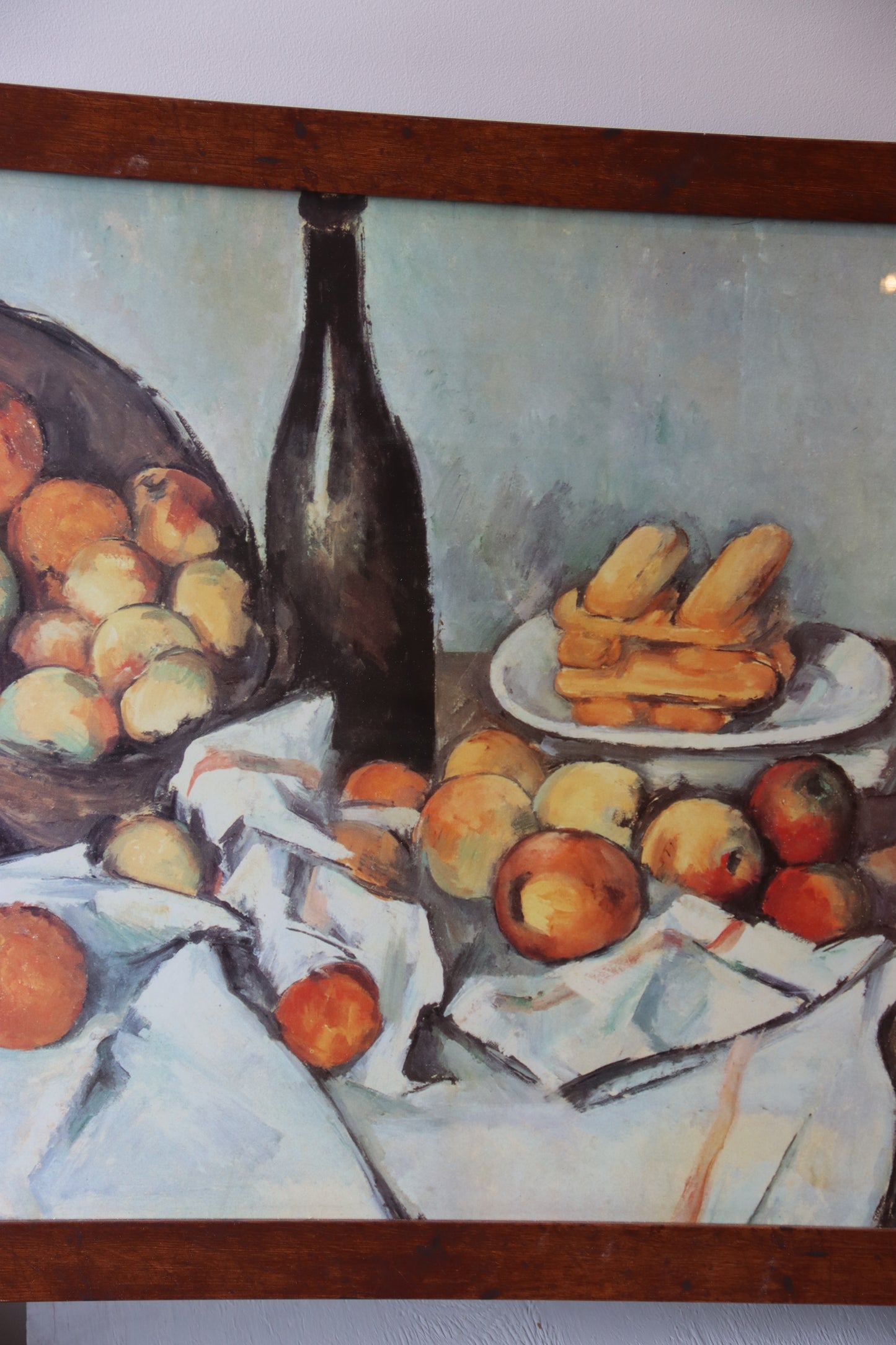 Large Framed Print of “Basket of Apples” by Cézanne