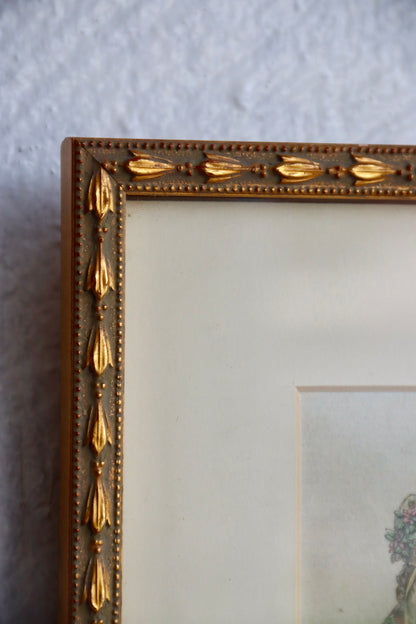 Set of Two Framed Antique Fashion Prints