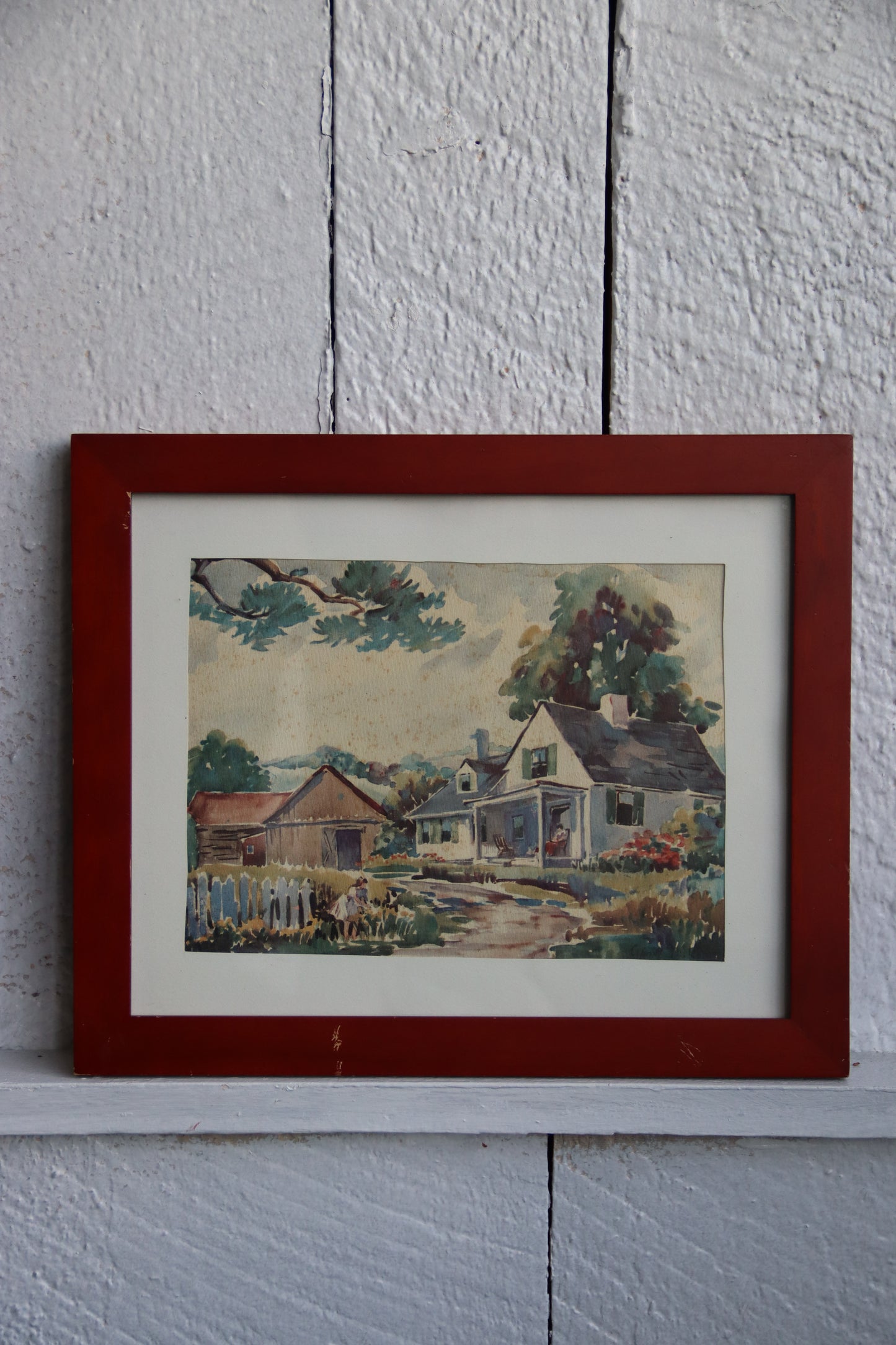 Set of Two Framed Watercolors