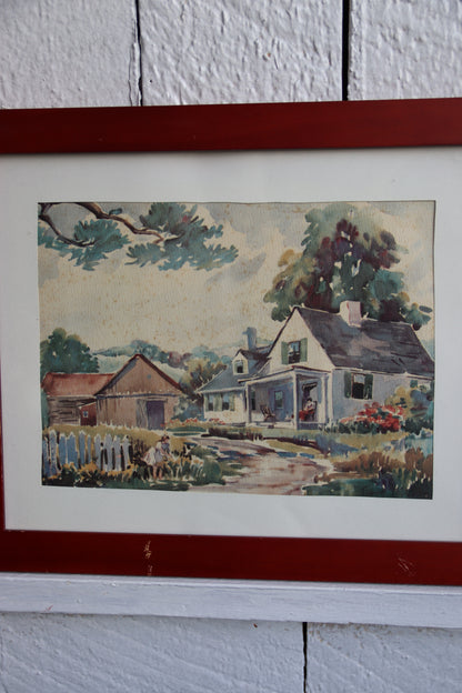 Set of Two Framed Watercolors