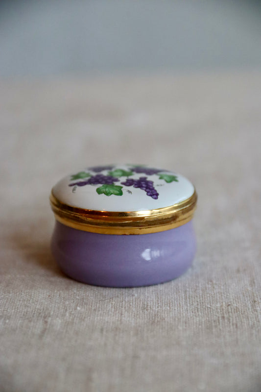 Crummles Williamsburg Grape Enamel Box