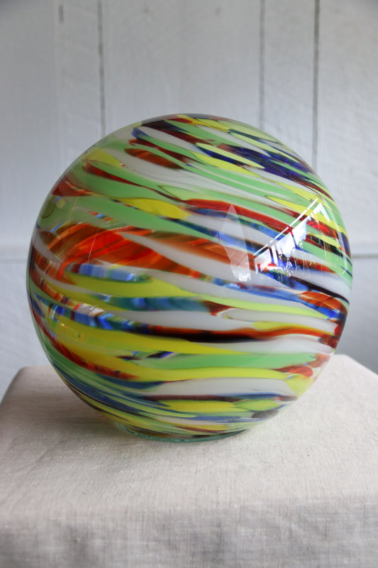 Multicolored Glass Ball Sculpture