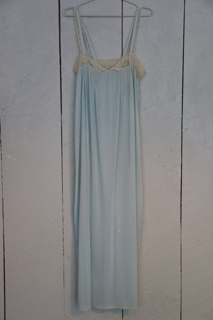 Vintage Eve Stillman New York Blue Slip Nightgown