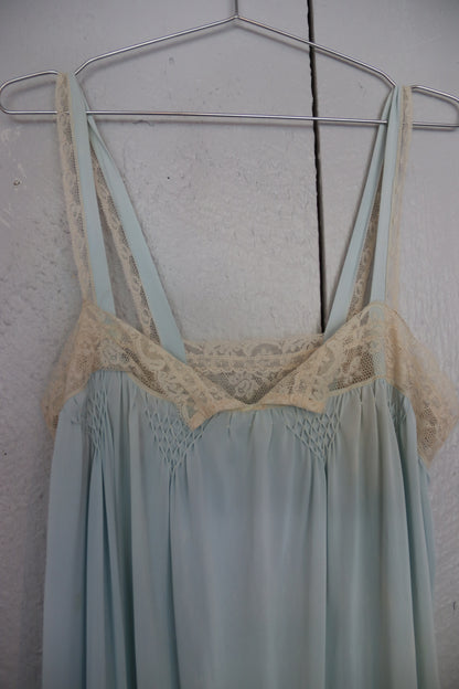 Vintage Eve Stillman New York Blue Slip Nightgown